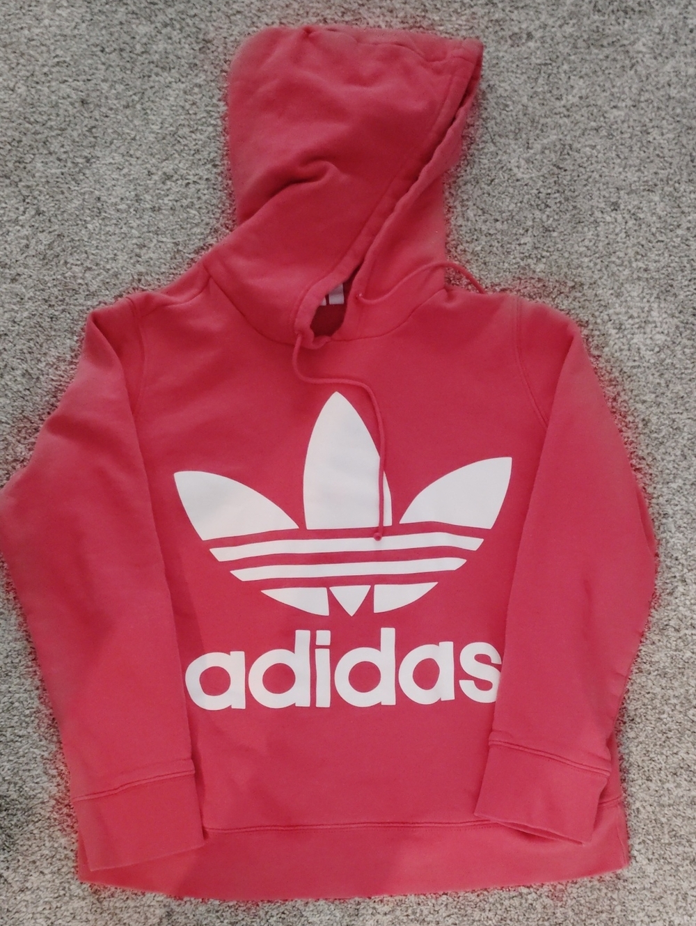 adidas Pink Hoodie with White Trefoil Logo